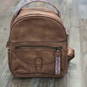 FADEON Backpack Purse Small Designer  Multicolored Strap Pockets Travel Festival